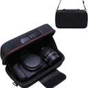 L LTGEM Camera Case for Canon EOS Rebel T7 / R50 / R6 Mark II / T6 / R100 / R50 V / R8 / R10 / R5 Mark II/RP / 5D Mark IV / R7 Camera and 18-55mm/18-45mm Lens with Shoulder Strap, Black