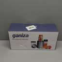 Ganiza Blender for Smoothies, 14Pcs Personal Blender for Shake and Smoothies for Kitchen with 3 Portable Cups (1x24oz & 2X17oz), Single Serve Smoothie Maker, Nutritious Recipe (Black Silver)