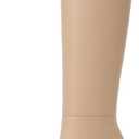Modatope Knee High Boots for Women Chunky Heel Rounded Toe Womens Tall Boots (Beige)