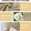 Deconovo Blackout Door Curtain for Glass Doors & Sidelights, Thermal Insulated Privacy Panel with Dual Rod Pockets & Adjustable Tieback, MachineWashable Curtain (25W x 40L, Beige, 1 Panel)