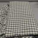 Sage Green Plaid Ruffled Long Table Cloth Rectangular Fits 8-10 Seater Table, 100% Washed Cotton Buffet Cottage Coquette Checker Gingham Vintage Decorative Tablecloth - 120"x60", 
