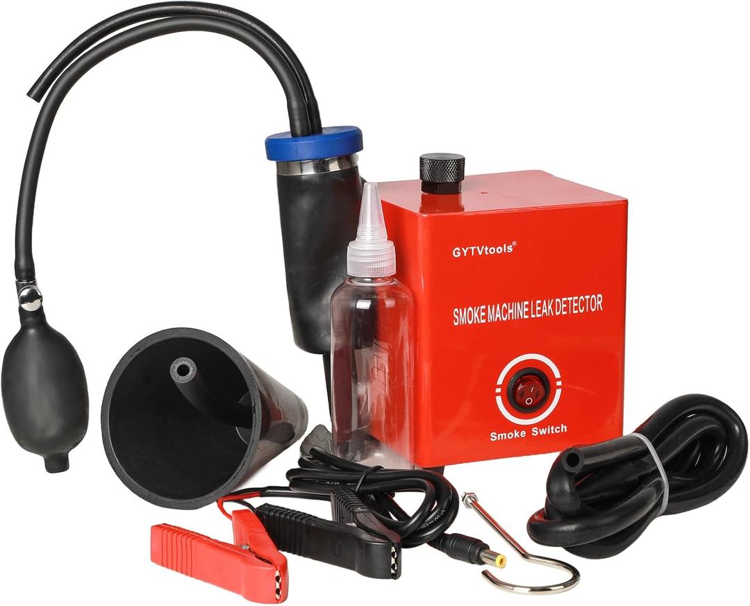 Smoke Leak Detector Automotive Smoke Machine for Detecting leaks in Vacuum, Fuel, EVAP and Other Automotive Systems. (Red Strap Model)