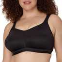 Playtex Women's 18 Hour Active Breathable Comfort Wireless Bra, Full Coverage Bra, Smoothing Support (42C, Real Black)