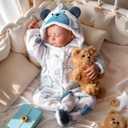 BABESIDE Reborn Baby Dolls Boy, 20 Inch Lifelike Newborn Real Life Poseable Realistic Doll for Boy Soft Vinyl and Cloth Body Baby Dolls with Clothes and Toy Gift for Kids Age 3+