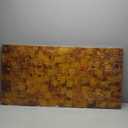 MyArton Textured Abstract Squares Canvas Wall Art Hand Painted Modern Golden Yellow Oil Painting Picture for Home Decoration Ready to Hang 40x20inch (40L" x 20W")