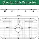 GUUKIN Sink Protectors for Kitchen Sink Bottom, 26" x 14"Stainless Steel Sink Protector with Center Drain Hole, Sink Rack with Extra Replacement White Rubber Feet