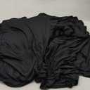 10 ft x 10 ft Wrinkle Free Black Backdrop Curtain for Parties, Polyester Black Photo Backdrop Drapes for Graduation Birthday Wedding Party Stage Curtains, Background Curtains for Stand