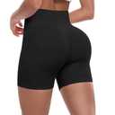 ATHVOTAR Workout Gym Shorts Women, High Waisted Seamless Butt Lifting Scrunch Butt Sports Shorts (Black, L)