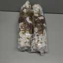 2 x Fake Mums Artificial Fall Flowers Fake Plants for Outdoors Autumn Decor, 12 Bundles White Silk Morning Glory with Eucalyptus Look Real UV Resistant Faux Flowers for Outside Planters Front Door Yard