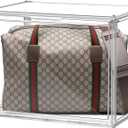 1 Pack Extra XXX-Large Acrylic Purse Display Case 17.7''x13''x13'' Clear Purse Handbag Organizer Stackable Storage Bins with Dustproof Magnetic Door Acrylic Box for Shoes, Helmet, Boots, Figures
