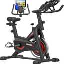 Exercise Bikes Stationary,Exercise Bike for Home Indoor Cycling Bike for Home Cardio Gym,Workout Bike with Mount & LCD Monitor,Silent Belt Drive (BLACK)