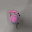 Retractable Dog Leash Automatic Telescopic Tractor Dog Tape, Pet Tape 10/16 FT Durable and Convenient, with Non-Slip Handle, Suitable for Small and Medium-Sized Dogs (Gray Pink)
