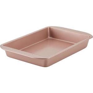 Farberware Baking Nonstick Cake Pan, Rectangle, 9 Inch x 13 Inch, Red Rose Gold
