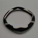 Iwantit Cute Steering Wheel Cover for Women, Leather with Anti-Slip Rubber Ring, Steering Wheel Protector for Men, Universal Fit 14.5-15 inches for Cars, SUV (Pearl White)