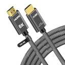 10K 8K HDMI 2.1 Cable 10 ft / 3M, 48Gbps Ultra High Speed,| 4K 240Hz 165Hz 144Hz 120Hz, 8K 60Hz, HDR10+, eARC, HDCP2.3|, Braided HDMI Cord for Netflix Roku TV PC Monitor Projector PS5 Xbox