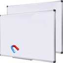 2 Pack 48 x 36 Large Magnetic Dry Erase Board with Removable Marker Tray| Commercial Quality Wall-Mounted Aluminum Message Presentation White Board for Home Office Classroom