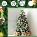 24 Pcs Christmas Tree Picks Set Furry Lime Green Curly Picks Stems Red Green Artificial Glitter Curly Berry Candy Sprays Ornaments Stems for Xmas Tree Topper Home Vase Fillers Decorations