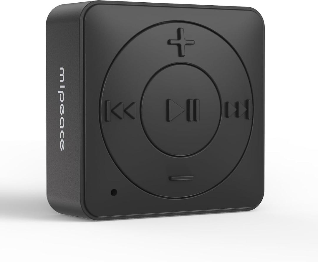 MIPEACE Bluetooth Adapter for Headphones, 3.5mm Aux Bluetooth Receiver with Bluetooth 5.3, Hands-Free Calls, Built-in Mic, Easy Plug & Play for Car Stereo & Speakers (Black)