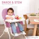 Dream On Me Snack and Stow Highchair | Adjustable Feeding Chair with Removable Tray, Lightweight, Foldable Design, Easy to Clean, Perfect for Toddlers & Infants