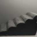 IFNOW Dog Stairs for Small Medium Dogs and Cats 19.7" H, 5-Step Studry Dog Steps for Bed, Couch, High Density Foam Pet Stairs for Dogs to Get on Bed, Non-Slip Balanced Curved Indoor Pet Ramp, Grey