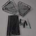 4 Tier Floor Standing Corner Shower Caddy Organizer Shelf with Hooks, Bathroom Shelves Stand Rack, Black