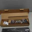 Curtain Rod for Windows 18-45 Inch, Black 5/8 Inch Small Window Treatment Rods, Short Adjustable Splicing Drapery pole, Matte Black