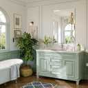 Frameless Bathroom Mirror, 24" x 36" Beveled Wall Mirror
