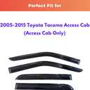 KPY Rain Guards Fit for 2005-2015 Toyota Tacoma Access Cab, Out-Channel Window Visors Vent Wind Deflectors 4PC, Truck Accessories for 05-15 Tacoma (Extended Cab Only)