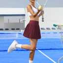 FireSwan Tennis Skirts for Women High Waisted Pleated Skirt with Pockets Shorts Athletic Skort Golf Outfits Wine