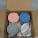 4 Pack Overnight Oats Containers with Lids and Spoons - DRKIO 16 Oz Glass Mason Jars for Overnight Oats Leak Proof Oatmeal Container Great for Cereal Fruit Vegetable Milk Salad Yogurt Meal Prep