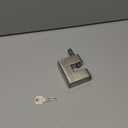 Britanium BRP74 [Armoured] High Security Padlock - [Anti Drill Cylinder] - Heavy Duty Lock for Storage Unit with 0.67 Shackle Clearance, Motorbike, Shed & Garage Silver