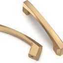 Asidrama 10 Pack 3 Inch(76mm) Hole Centers Champagne Bronze Kitchen Cabinet Handles, Gold Cabinet Pulls Kitchen Cabinet Hardware for Cupboard Drawer Pulls