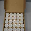 Homemory 100-Pack Flameless LED Tea Lights Candles Battery Operated, 200+Hour Fake Electric Candles TeaLights for Votive, Halloween, Ofrenda, Diya, Wedding Centerpiece Table Decor, Funeral, Christmas (Warm White Light, White Base)