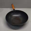 Carbon Steel Wok Pan - 13" Woks & Stir-Fry Pans Nonstick with Spatula: Flat Bottom Wok for Electric, Induction and Gas Stoves