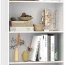 FOTOSOK 6-Tier Open Bookcase and Bookshelf, Freestanding Display Storage Shelves Tall Bookcase for Bedroom, Living Room and Office, White
