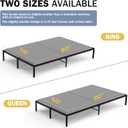 Bunkie Board Queen Size 60"x80" for Under Mattress Bed Support, Heavy Duty Reinforced Wood with Anti-Sag, Light Thin/Breathable, Noise Minimizing, Fits Metal Frames/Platform Beds/Sleeper Sofa