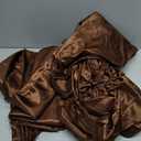 Love's cabin Full Size Satin Sheet Sets - 4 Piece Brown Silky Satin Sheet Set Full with Deep Pocket, Luxury Silk Feel Satin Bed Sheets Full Bedding Set (1 Flat Sheet,1 Fitted Sheet,2 Pillow Cases)
