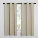 NICETOWN Thermal Insulated Grommet Room Darkening Curtains/Draperies/Panels for Bedroom (Cream, 2 Panels, W42 x L63 inches)