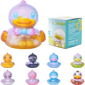 B.Duck X Hidden Wooo Cute Floating Duck Series Collectible Blind Box Vinyl Figures Dopamine Holiday Theme 8+1 Secret Rare Style Desk Decor Gift(Single Box Random)