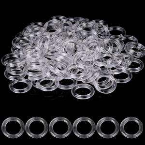 100Pieces Clear Roman Blind Curtain Rings, O-Rings Plastic Rings for Roman Shades,Clear Roman Blind Curtain Rings Cafe Curtain Rings Clear Plastic O Rings Roman Shade Hardware for DIY Blinds,Curtains