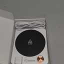 Saker Coffee Mug Warmer,9-Temp Settings with Temperature and Time Display, Auto Shut Off Smart Candle Warmer with Reservation Feature Cup Heater,Knob Adjustment with Anti-Scalding Silicone (White)