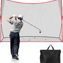Golf Net: 10x7ft Heavy Duty Golf Practice Net for Indoor/Outdoor Training, Portable Golf Hitting Net with Carry Bag, Ideal Golf Training Aid for Golfers Backyard Driving Chipping Swing (Standard)