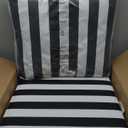 Arden Outdoor Deep Seat Cushion Set, 24 in x 24 in, Weather-Proof, Rain-Proof, Fade Resistant Patio Cushion for Chair, Sofa, and Couch Black Cabana Stripe (1 Pack)