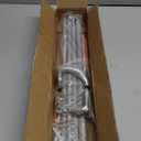 Silver Curtain Rods for Windows 28 to 60 inch, 5/8 inch Adjustable Wrap Around Blackout Curtain Rods for Bedroom & Outdoor