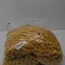 Chunky Knit Blanket Throw 40"40", Hand Knitted Warm Chenille Throw Blanket, Home Decor Soft Thick Yarn Cable Knit Blanket,Soft Breathable Fleece Banket Christmas for Couch Bed Sofa Best Gift (Yellow)
