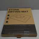 Large Stone Dish Drying Mat for Kitchen Counter, 2PCS Quick Dry Stone Dishes Mat,Foldable Water Absorbing Drying Organizer Pad for Plate Rack Bottles Utensils(Printed White Gold 24"16" & 8"x4")