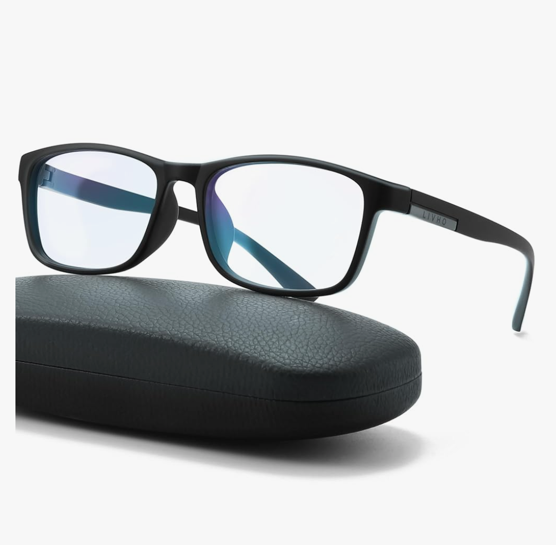 Anti Blue Light Glasses Men, Mens Blue Light Glasses With UV400 Protection, Fake Glasses For Computer Eye Strain