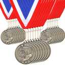Remuuly 30/60/100 Pcs Track Award Medals Bulk 2'' Trophy Track and Field Medals Running Race First Place with Neck Ribbons Prize Gift for Tournaments Sports Competition Group Adult