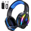 Fachixy FC-100 Wireless Gaming Headset for PS5, PS4, Switch - Gaming Headphones with Lossless Audio & 50Hrs Battery Life - Gamer Headset with Microphone for Mac, Laptop, Mobile