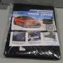 EcoNour Windshield Cover for Ice and Snow - Universal Fit for Car, SUV, Truck, Heavy Duty 600D Oxford Fabric Frost Protector for Ice & Sleet, Includes Anti-Theft Straps, Medium (69"x42")